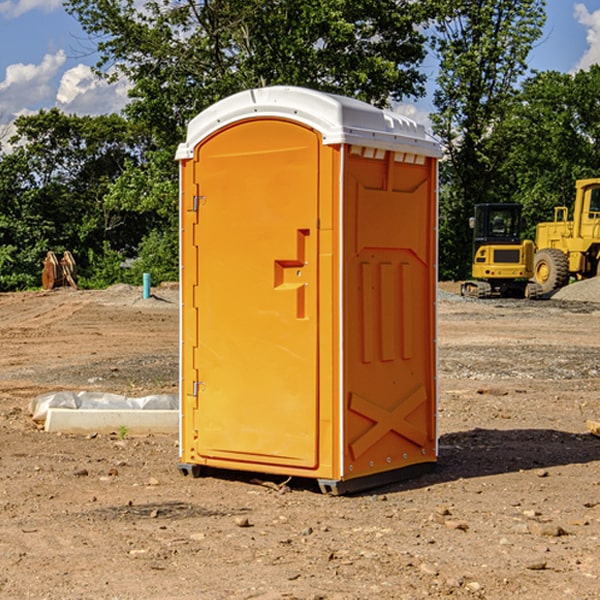 how often are the porta potties cleaned and serviced during a rental period in Kerr OH